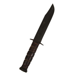 Knife, Fighting, MK 2, KA-BAR, US Navy, with Leather Scabbard