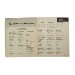 Booklet, French Phrase Book, TM 30-602, 1944