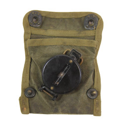 Compass, Marching, W.& L.E. GURLEY, with impregnated Canvas Pouch