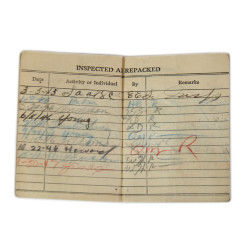 Carnet de parachute T-5, 1944