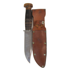 Knife, Utility, MK 1, US Navy, with Leather Scabbard