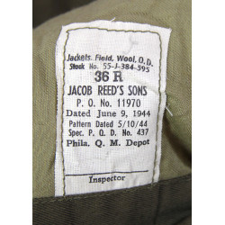 Jacket, Ike & Cap, Garrison, S/Sgt. Eugene Palm, First Army & 9th Air Force, ETO