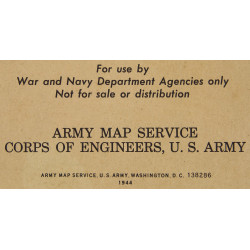 Carte de France US Army Corps of Engineers 1944