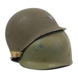 Helmet, M1, Fixed Loops, Colonel, Westinghouse Liner, Green A Washers