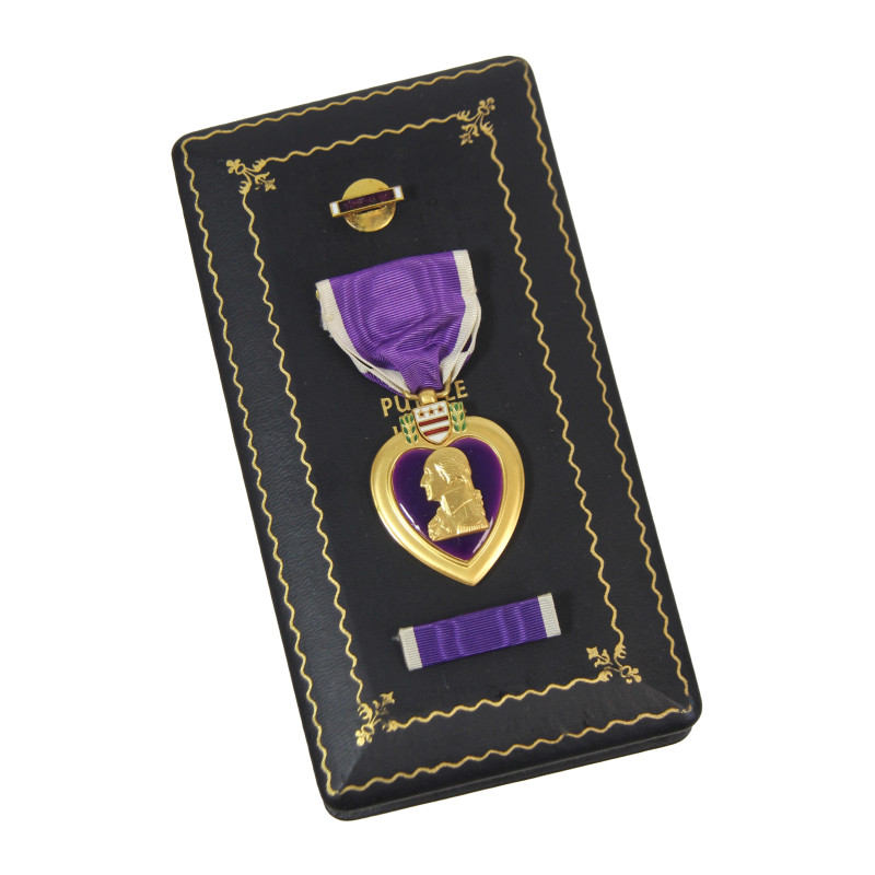 Medal, Purple Heart, in Case, A.E. Co., Utica, NY, 1943