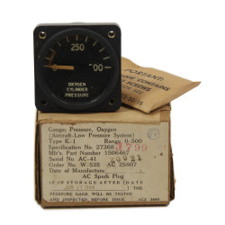 Gage, Oxygen Cylinder Pressure, USAAF