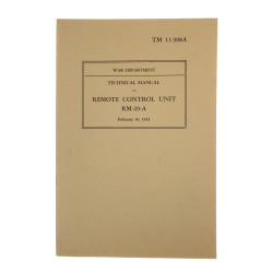 Manual, Technical, TM 11-308A, Remote Control Unit RM-29-A, 1943