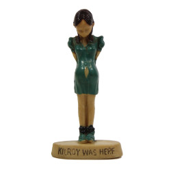 Figurine humoristique, "Kilroy was here", peinte