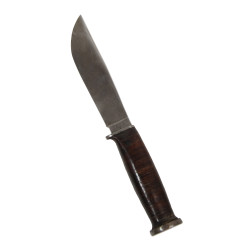 Knife, Fighting, KA-BAR, OLEAN, N.Y., with Leather Scabbard