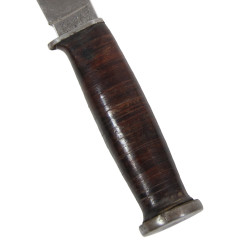 Couteau de combat, KA-BAR, OLEAN, N.Y., avec fourreau en cuir