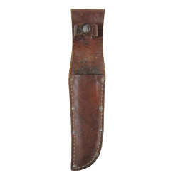 Knife, Fighting, KA-BAR, OLEAN, N.Y., with Leather Scabbard