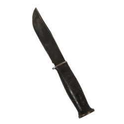 Couteau de combat, KA-BAR, OLEAN, N.Y., avec fourreau en cuir