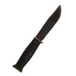 Couteau de combat, KA-BAR, OLEAN, N.Y., avec fourreau en cuir