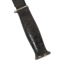 Couteau de combat, KA-BAR, OLEAN, N.Y., avec fourreau en cuir