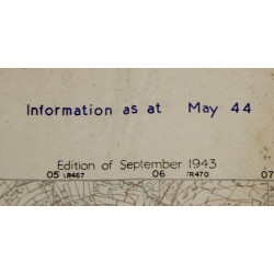 Map, British, Defences, BARNEVILLE, Normandy, 1944, TOP SECRET