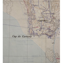 Carte, Defences, BARNEVILLE, Normandie, 1944, TOP SECRET, 9th inf. Div.