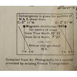 Carte, Defences, BARNEVILLE, Normandie, 1944, TOP SECRET, 9th inf. Div.