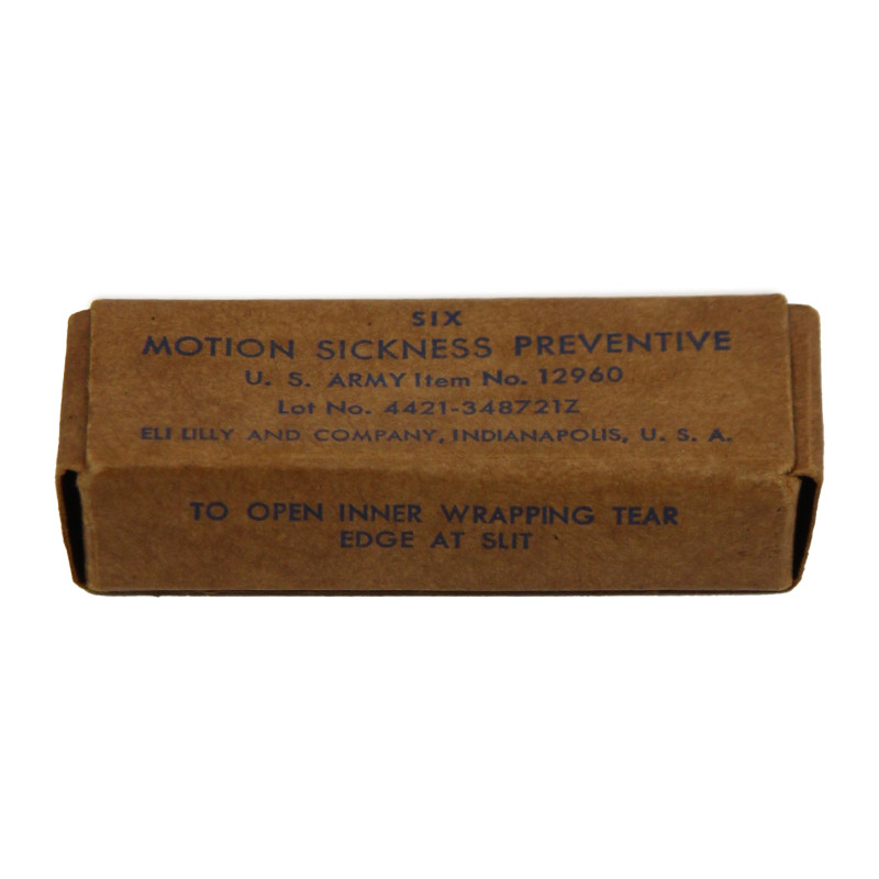 Tablets, Motion Sickness Preventive, Item No. 12960