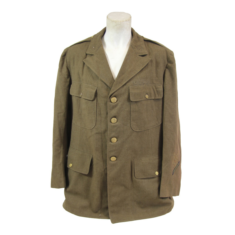 Coat, Serge, Wool, OD, 48R, with Motor Vehicle Operator's Permit, Pvt. John Parker, USAAF