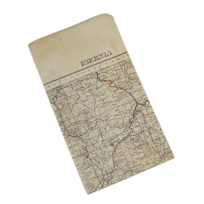 Carte britannique, ISERNIA, Italie, 1943, 504th PIR, 82nd Airborne Division