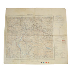 Map, British, ISERNIA, Italy, 1943, 504th PIR, 82nd Airborne Division