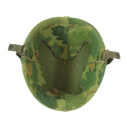 Casque M1, parachutiste, complet, avec couvre-casque Mitchell, 1964, Viêt-Nam, nominatif