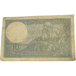 Banknote, 10 French Francs, 1940