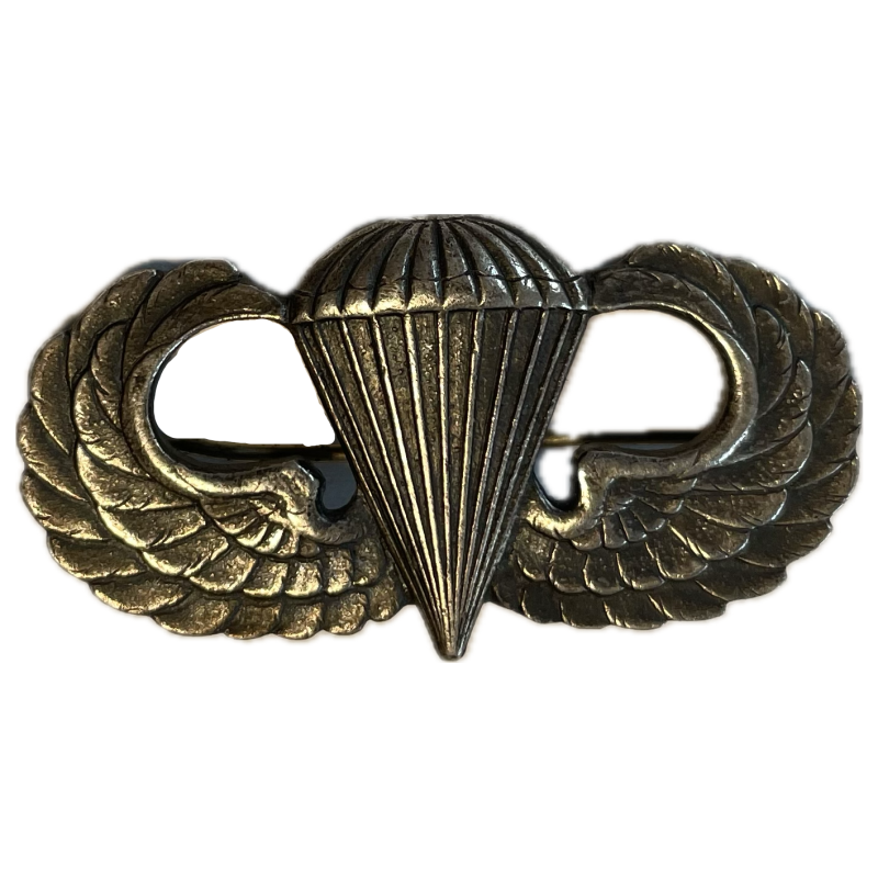 Badge, Parachutist's, 'Jump Wings', US Army, Sterling, Pin Back