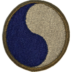 Insigne, 29th Infantry Division, dos vert, 1943