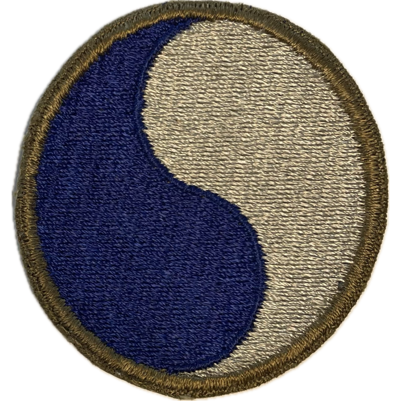 Insigne, 29th Infantry Division, dos vert, 1943