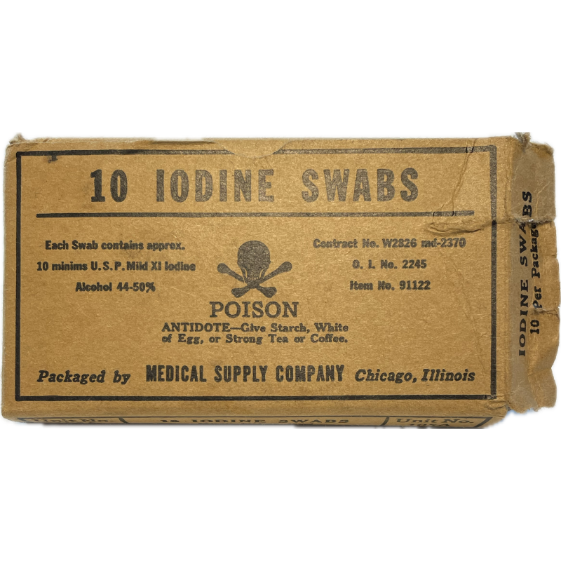 Boîte de tubes d'iodine