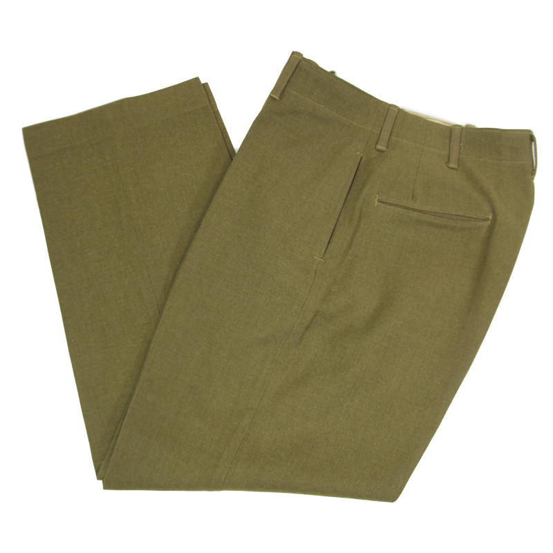 Trousers, Wool Serge, OD, 33 x 31, Pvt. George Levine