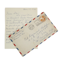 Letter, Pvt. Ray Geddes, Camp Toccoa, 501st PIR, 1943