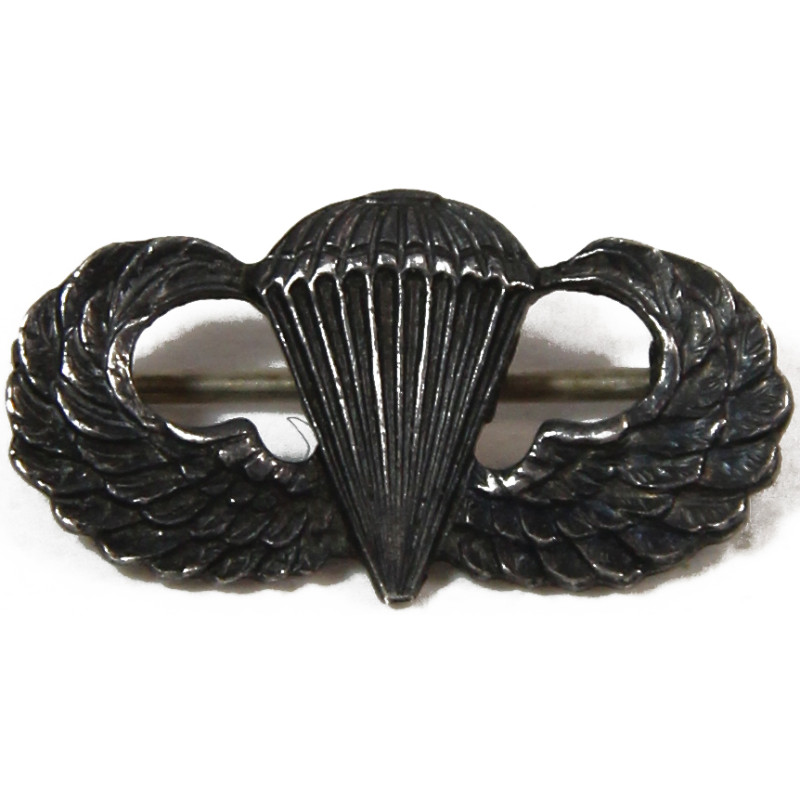 Brevet de parachutiste, US Army, miniature, Sterling, à épingle