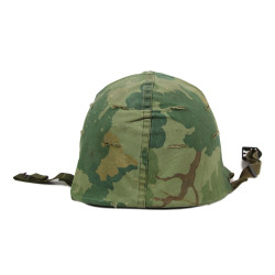 Helmet, M1, Complete, with Camouflage Cover, 1974, Vietnam, Named