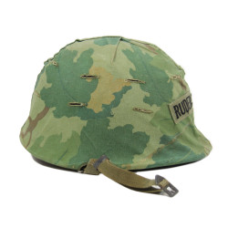 Helmet, M1, Complete, with Camouflage Cover, 1974, Vietnam, Named