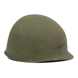 Helmet, M1, Complete, with Camouflage Cover, 1974, Vietnam, Named