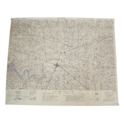 Map, Saint-Hilaire-du-Harcouet, Normandy, 1944, 90th Infantry Division.