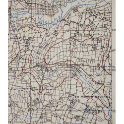 Map, Saint-Hilaire-du-Harcouet, Normandy, 1944, 90th Infantry Division.