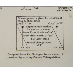 Map, Saint-Hilaire-du-Harcouet, Normandy, 1944, 90th Infantry Division.