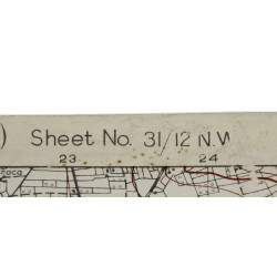 Map, British GRANVILLE, Normandy, 1944, 6th Armored Division