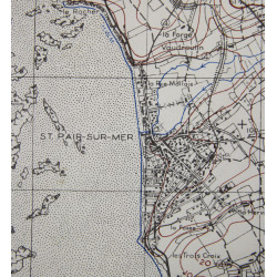 Carte britannique, GRANVILLE, Normandie, 1944, 6th Armored Division