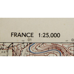 Carte alliée, PUTANGES, Normandie, 1944, 11th Armoured Division