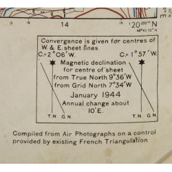 Map, Allied, PUTANGES, Normandy, 1944, 11th Armoured Division