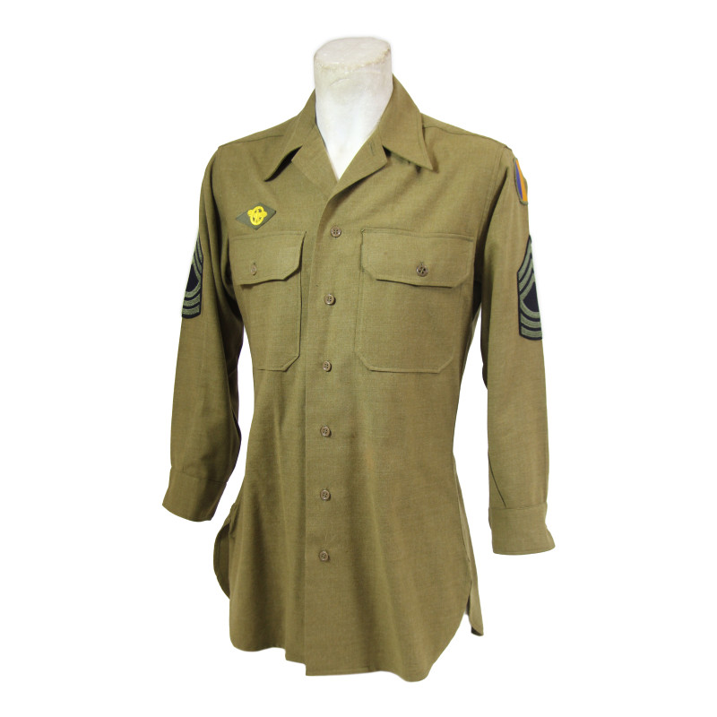 Chemise moutarde, Special, Master Sergeant, 14 ½ x 32