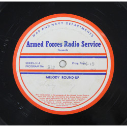 Disque, Armed Forces Radio Service, Melody Round Up, Spark Coley