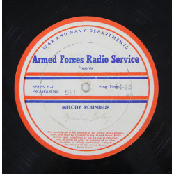 Disque, Armed Forces Radio Service, Melody Round Up, Spark Coley