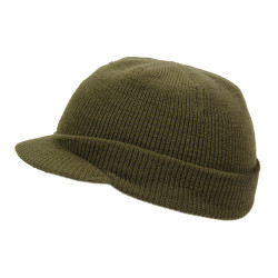 Cap, Wool Knit, 'Beanie', Jeep Cap, Medium