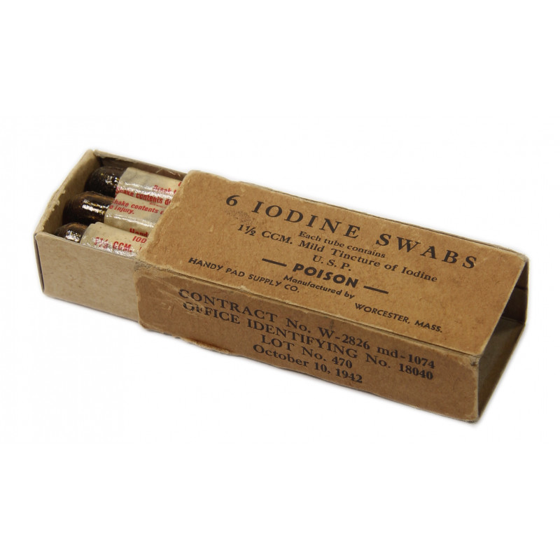 Boîte de tubes d'iodine, 1942