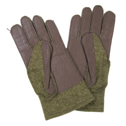 Gloves, Wool, with Leather Palm, US Army, Size 9, ARTCRAFT GLOVE CO., INC.